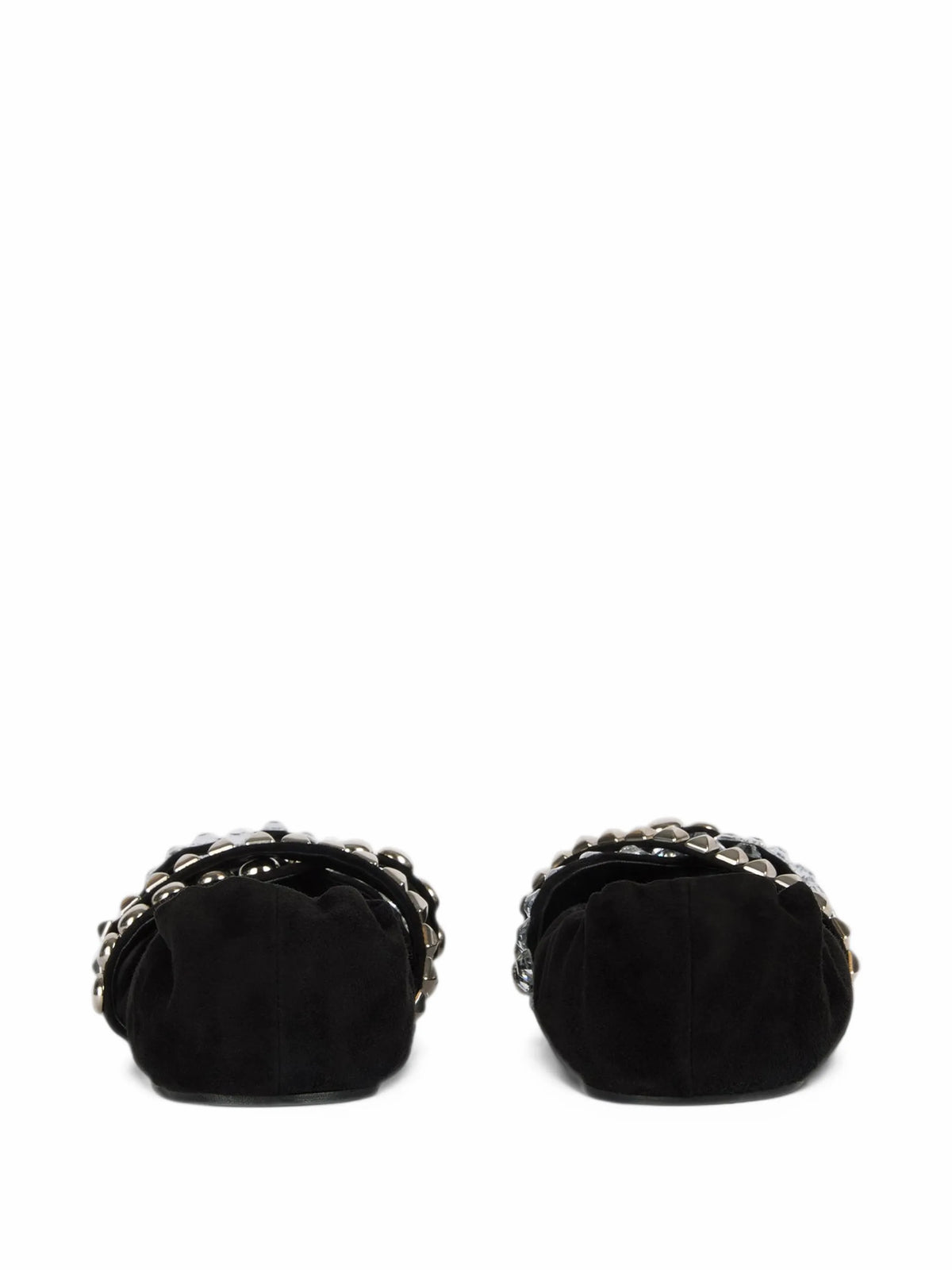 Balmain - Studded Suede Ballet Flats