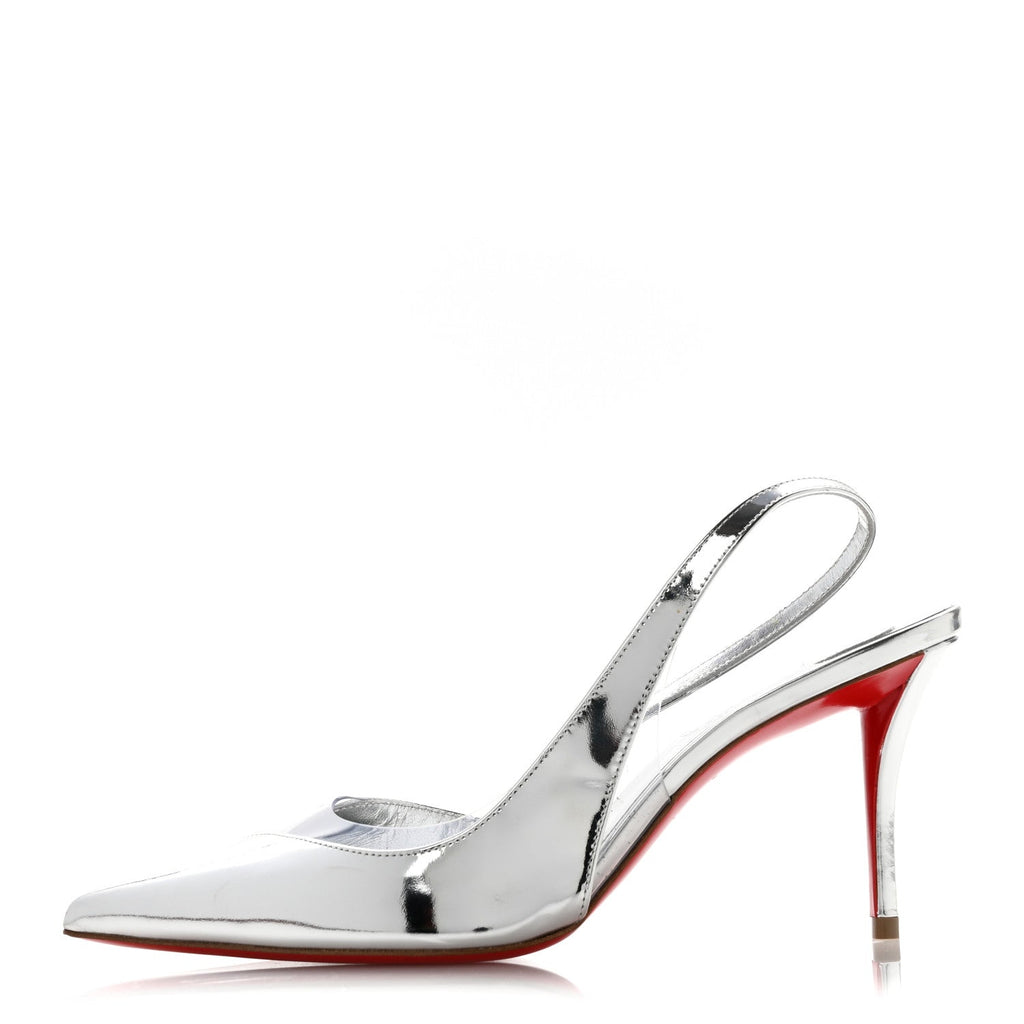 Christian Louboutin - Patent PVC Posticha 80 Slingback Pumps