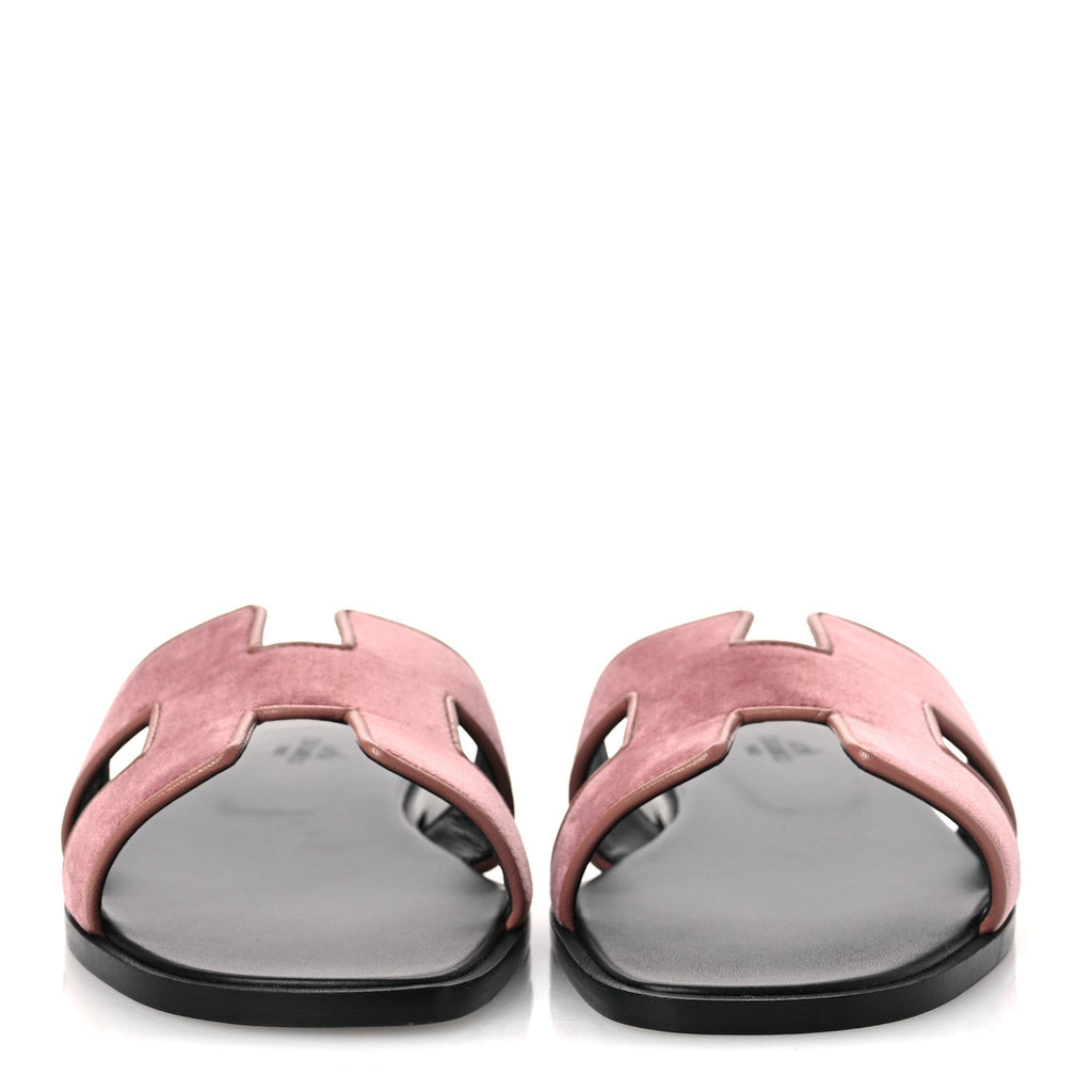 Hermès - Velvet Nappa Oran Sandals