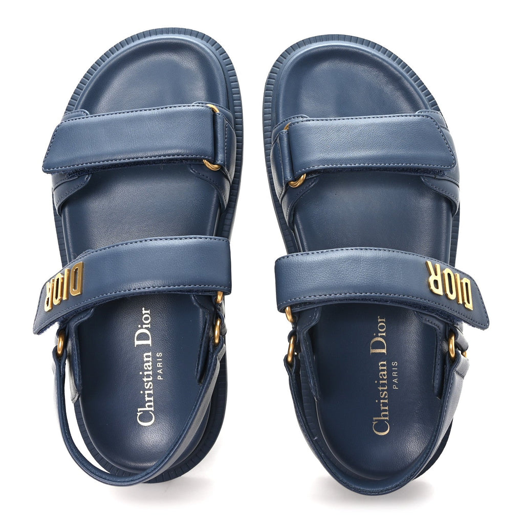 Dior - Lambskin Dioract 10mm Sandals - Pastel Blue