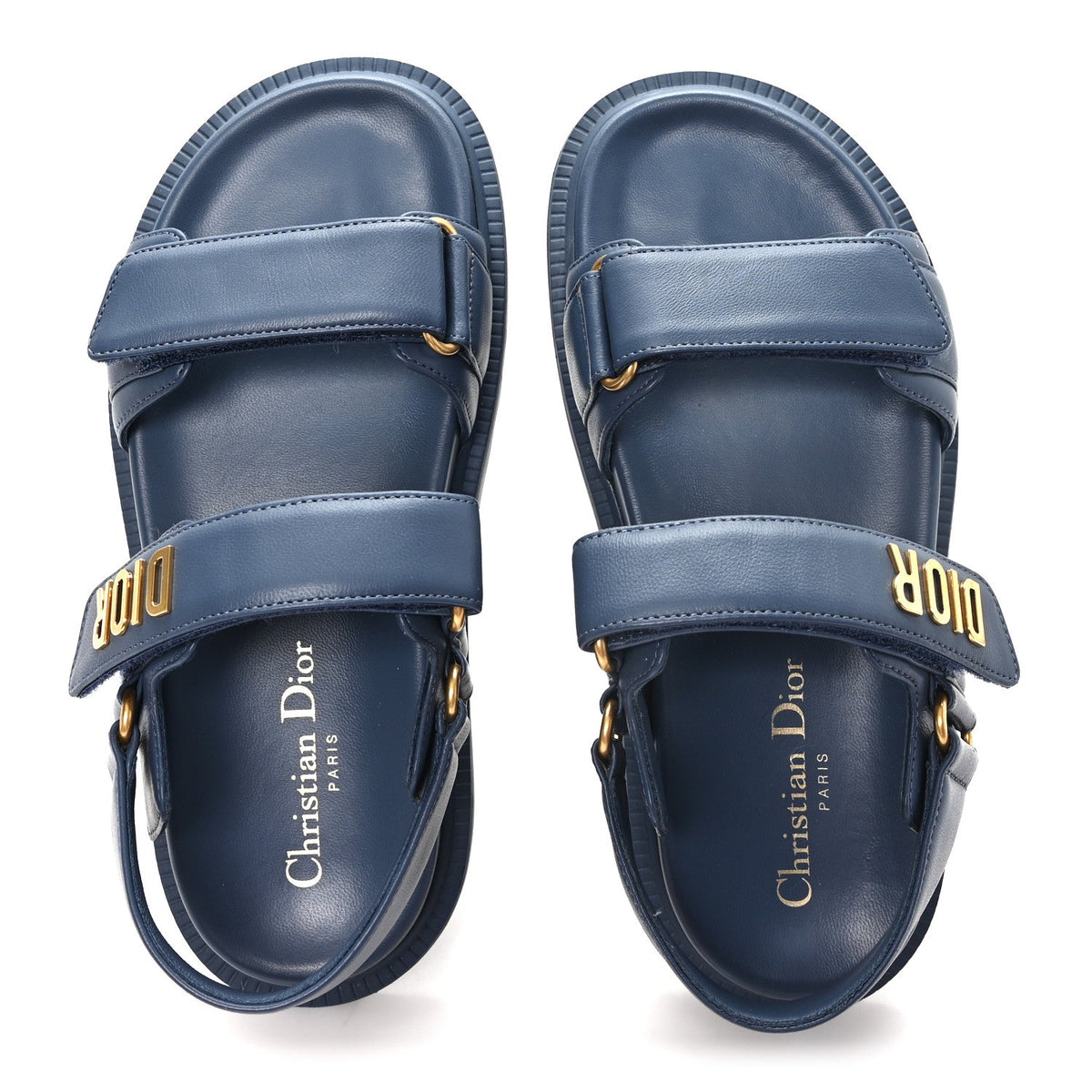 Dior - Lambskin Dioract 10mm Sandals - Pastel Blue