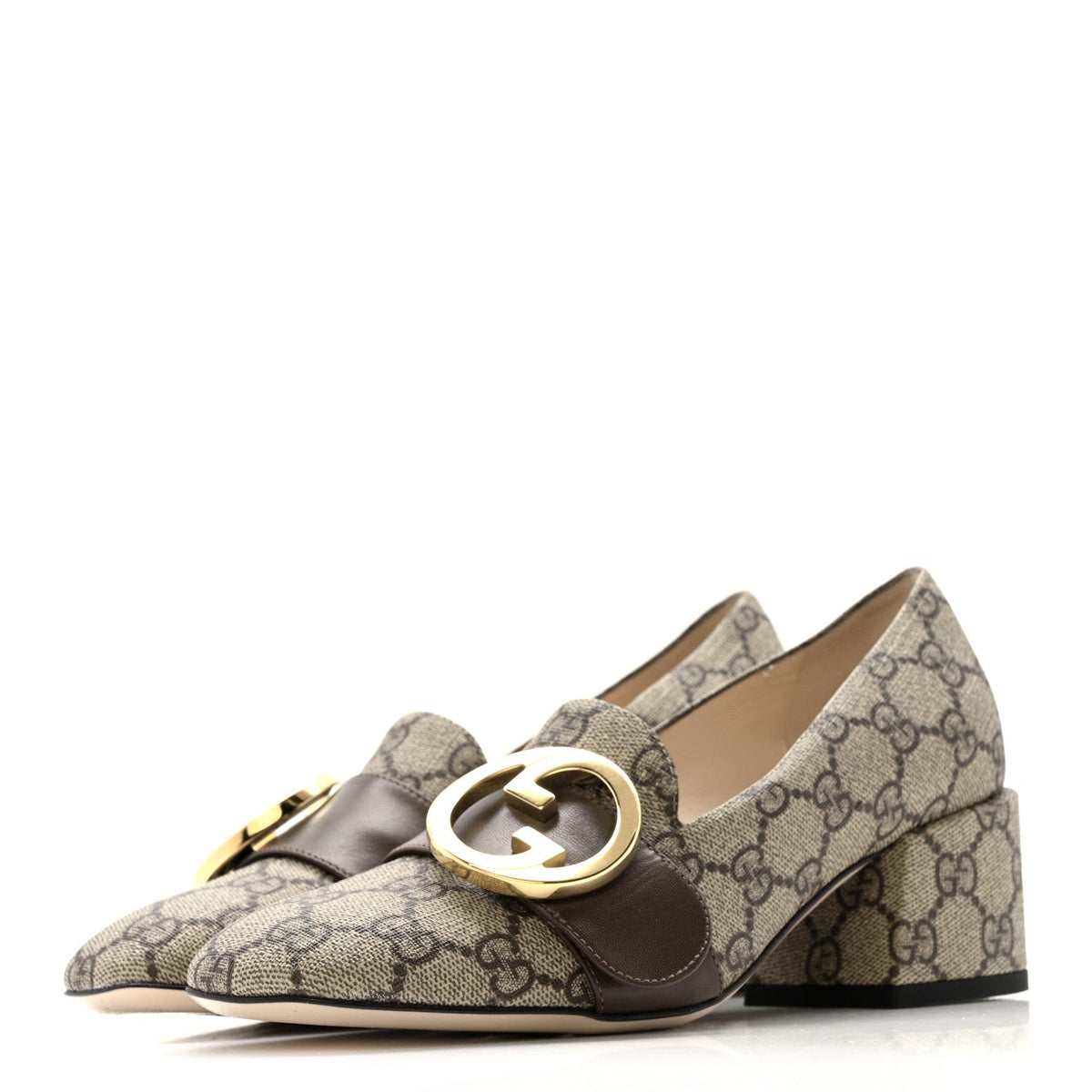 Gucci - GG Supreme Monogram Malaga Kid Blondie Pumps