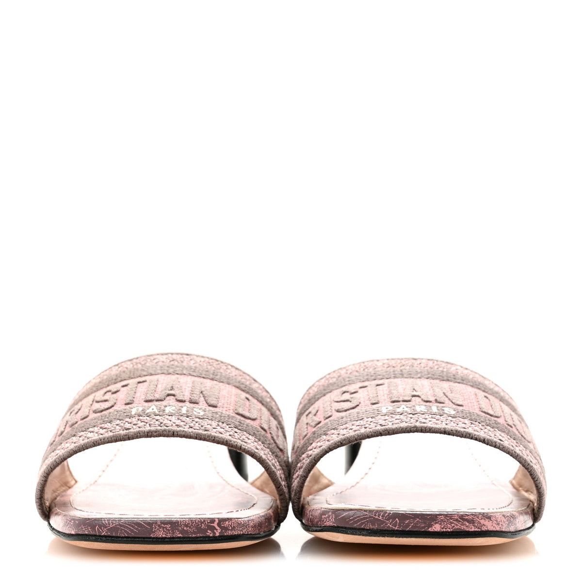 Dior - Canvas Toile De Jouy Embroidered Dway 35mm Slide Sandals