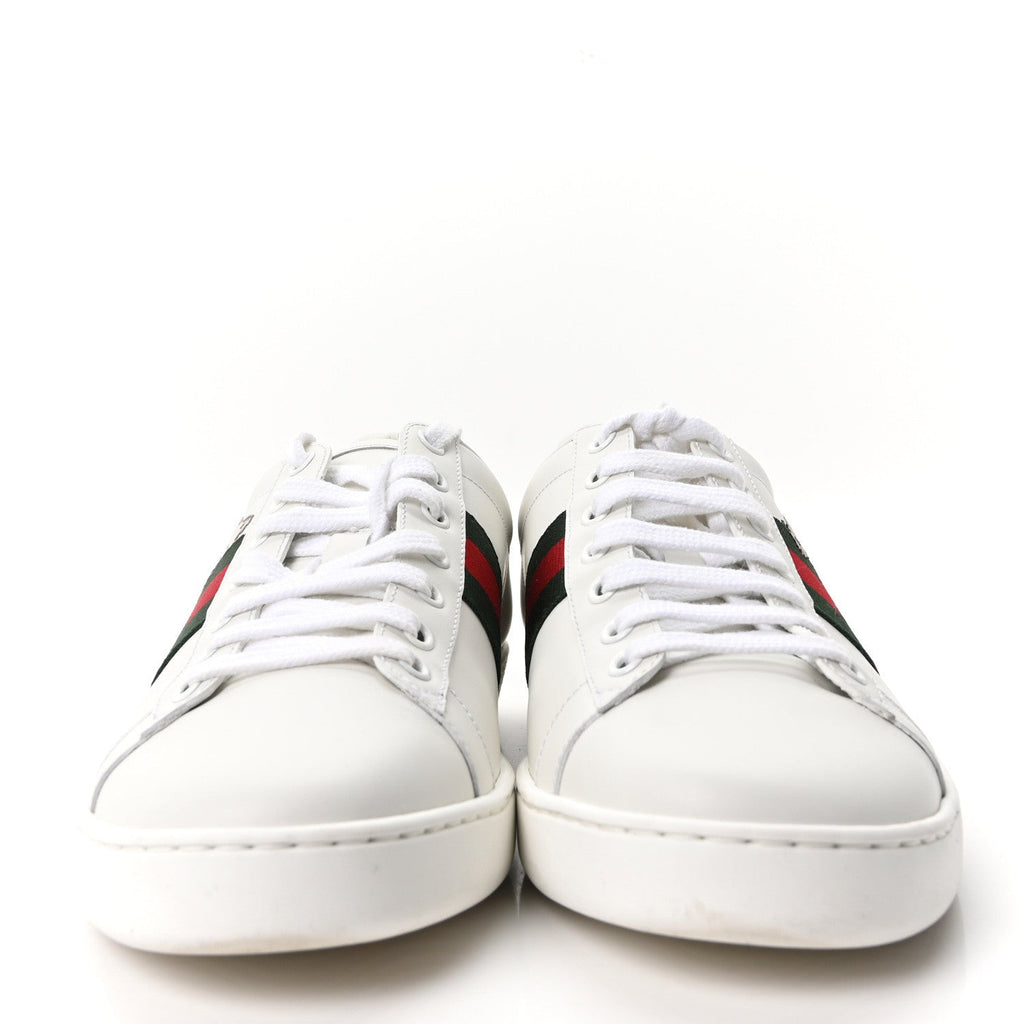 Gucci - Calfskin Web Embroidered Ace Sneakers