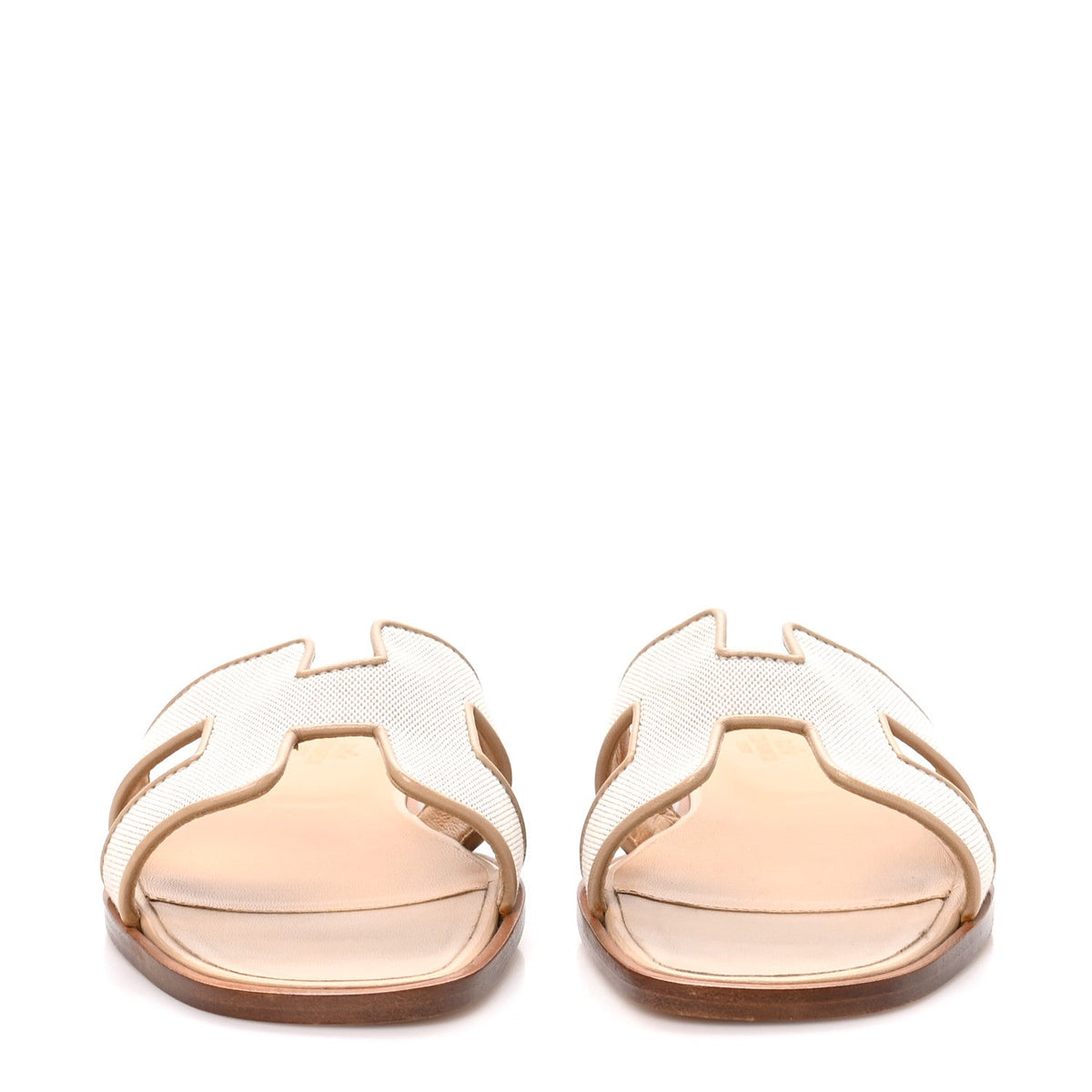 Hermès - Linen Canvas Oran Sandals