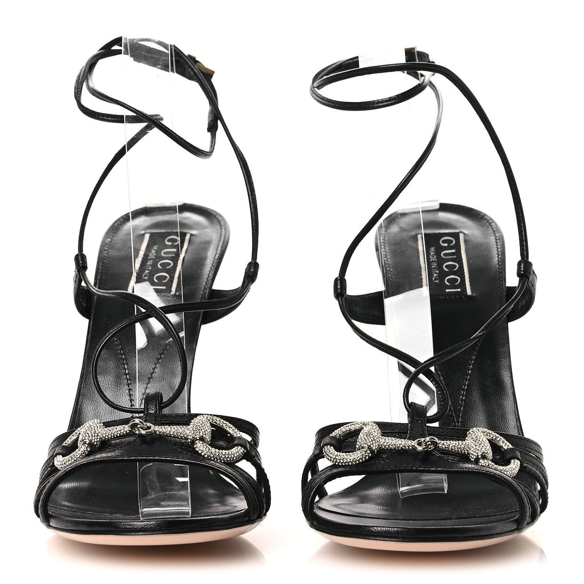 Gucci - Malaga Kid Crystal Strappy Horsebit Sandals