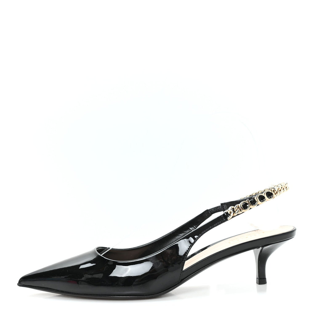 Gucci - Patent Signoria 35mm Slingback Pumps