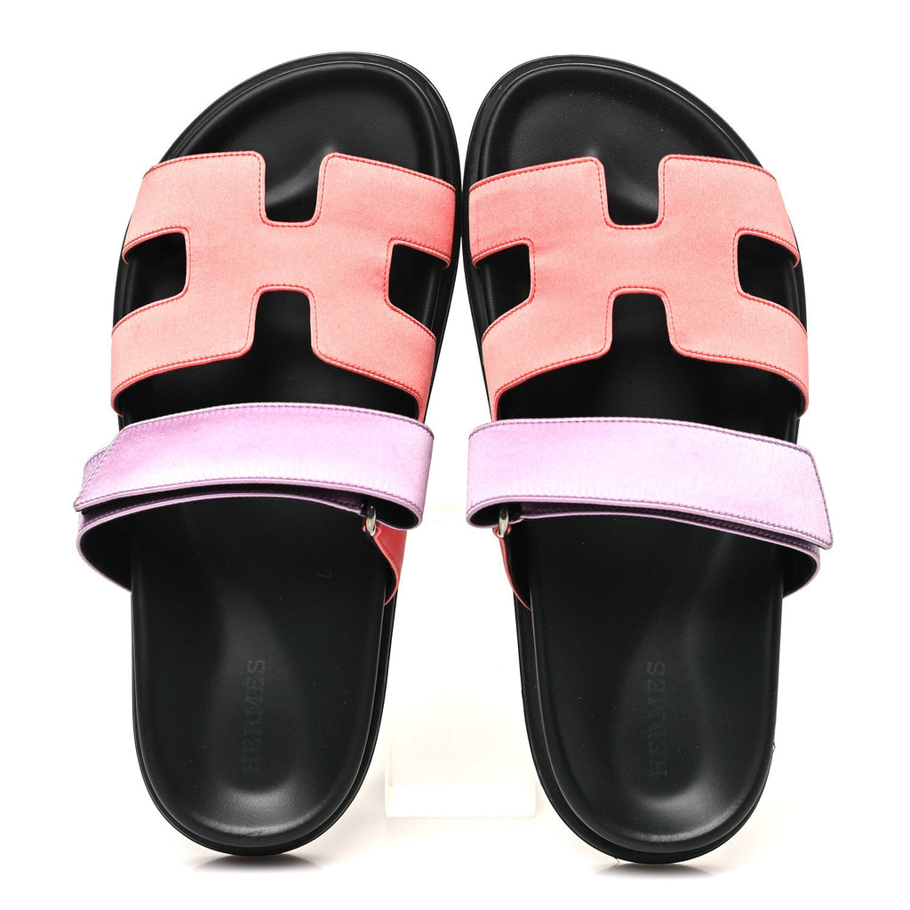 Hermès - Satin Crepe Chypre Sandals