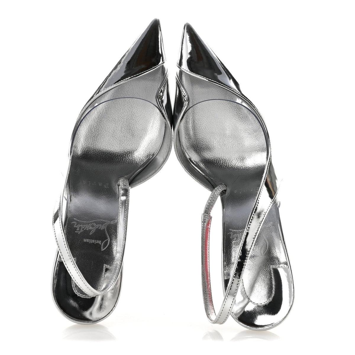 Christian Louboutin - Patent PVC Posticha 80 Slingback Pumps