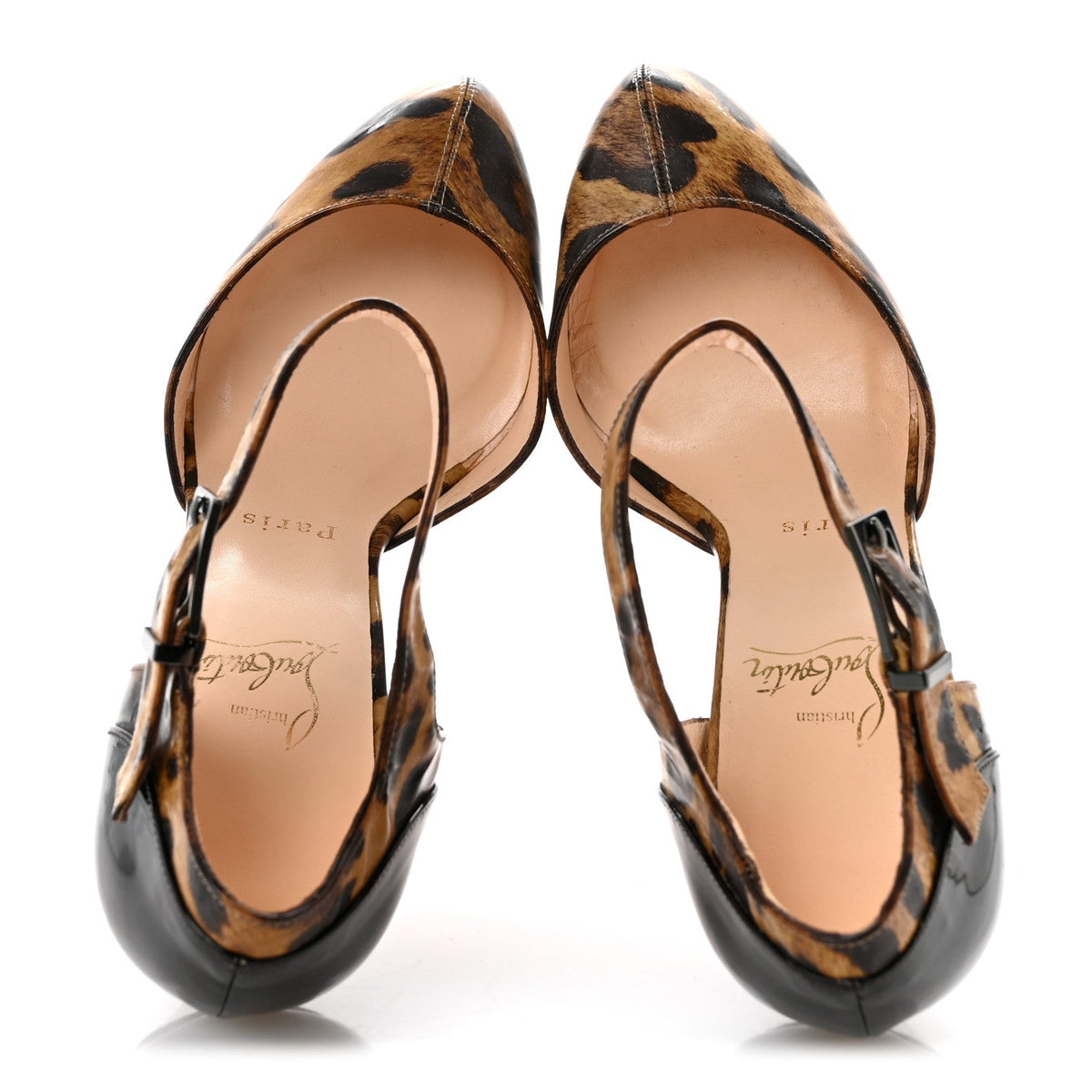 Christian Louboutin - Patent Leopard Pilot 120 Pumps