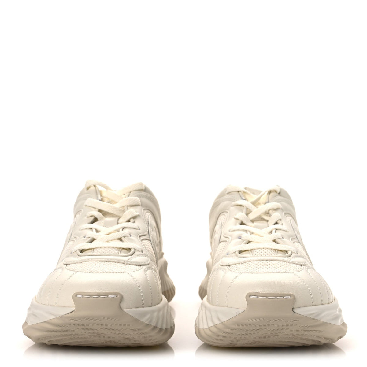 Gucci - New Nappa Sombre Interlocking G Ripple Platform Sneakers 9.5 Off White