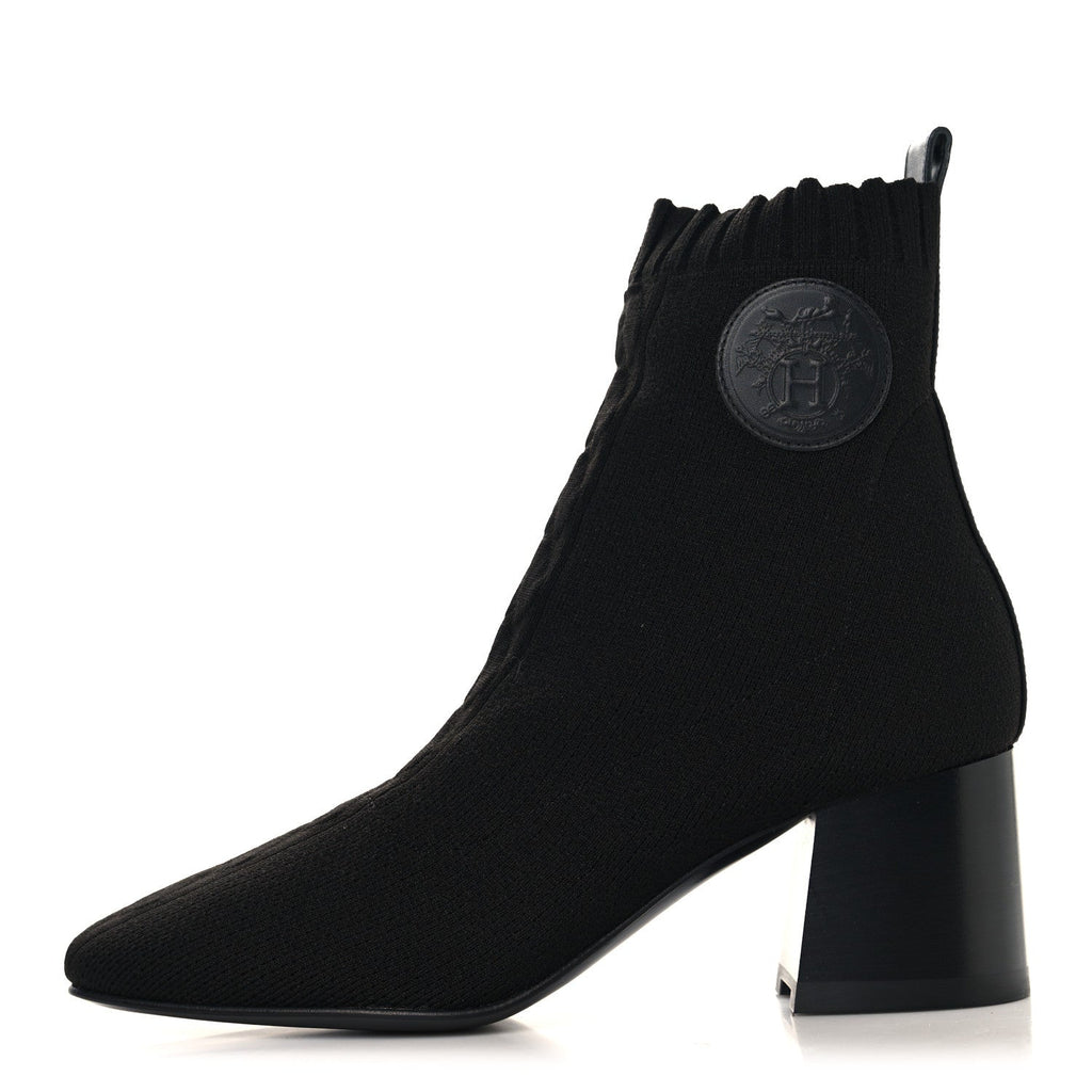 Hermès - Knit Calfskin Jenna 60 Ankle Boots