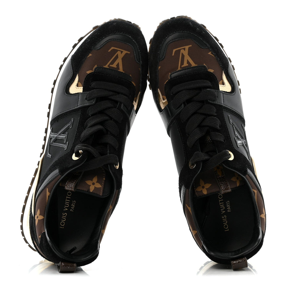 Louis Vuitton - Suede Calfskin Recycled Monogram Nylon Run Away Sneakers