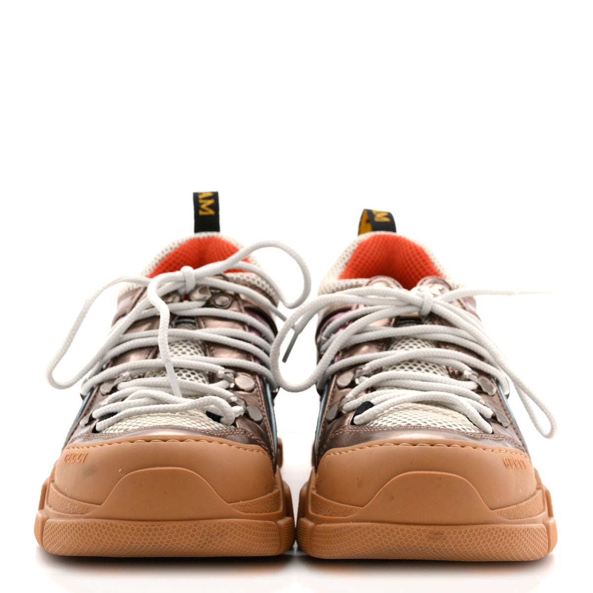 Gucci - X SEGA Metallic Calfskin Mesh Flashtrek Sneakers