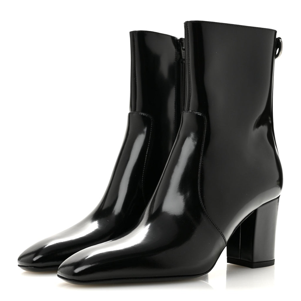 Saint Laurent - Vitello Marilyn Betty 70 Ankle Zip Boots