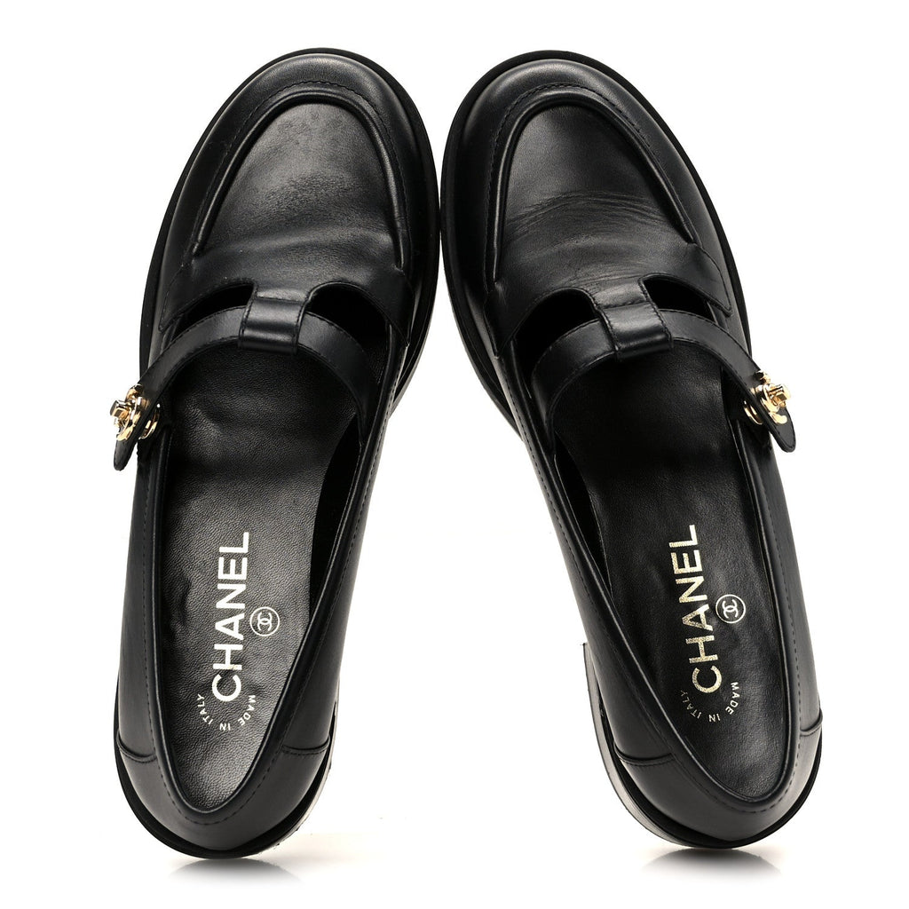Chanel - Calfskin CC Turnlock Moccasins