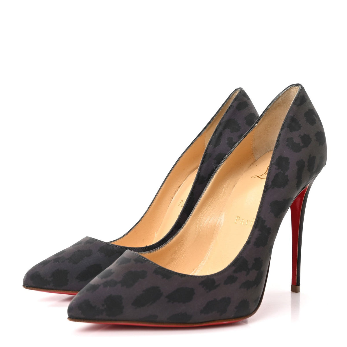 Christian Louboutin - Nylon Reflex Leopard Pigalle Follies 100 Pumps
