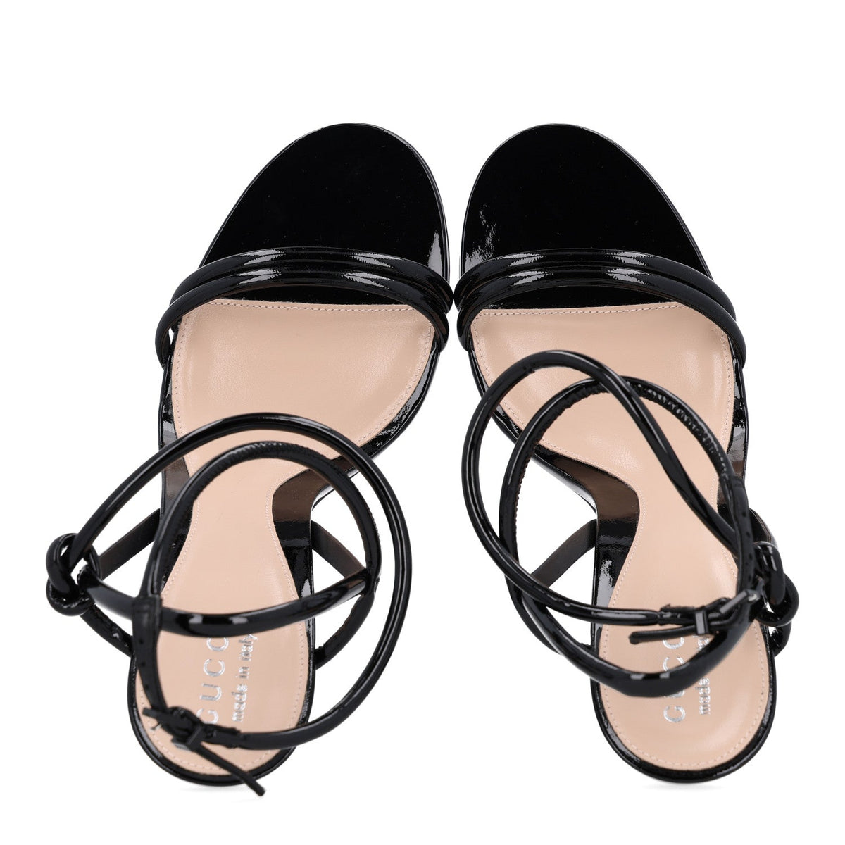 Gucci - Patent Lambskin Walma 105 Sandals
