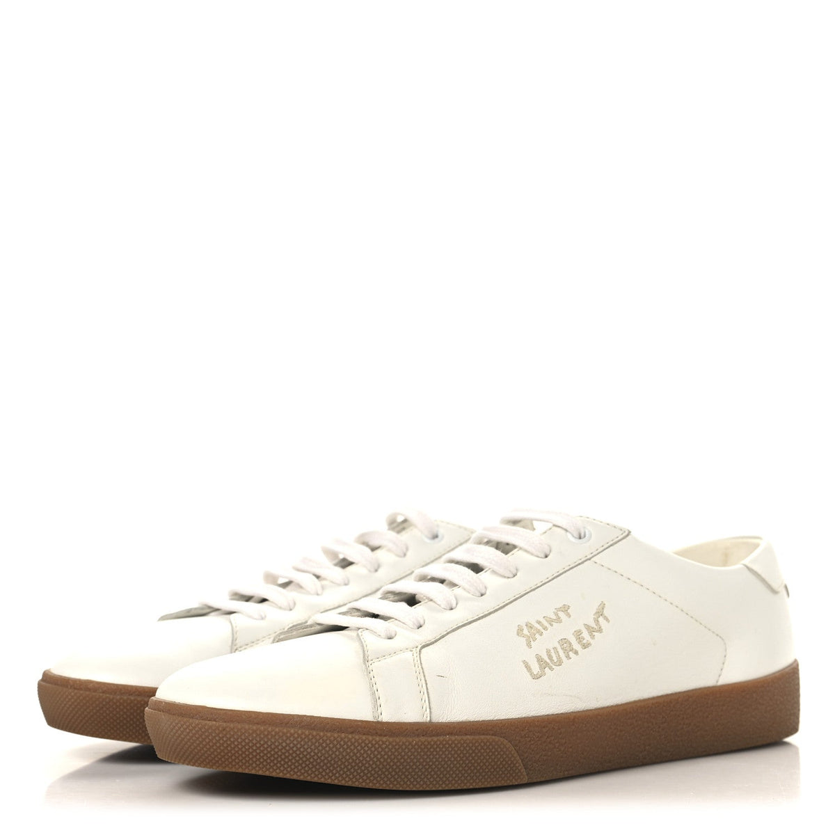 Saint Laurent - Calfskin Embroidered Court Classic Sneakers