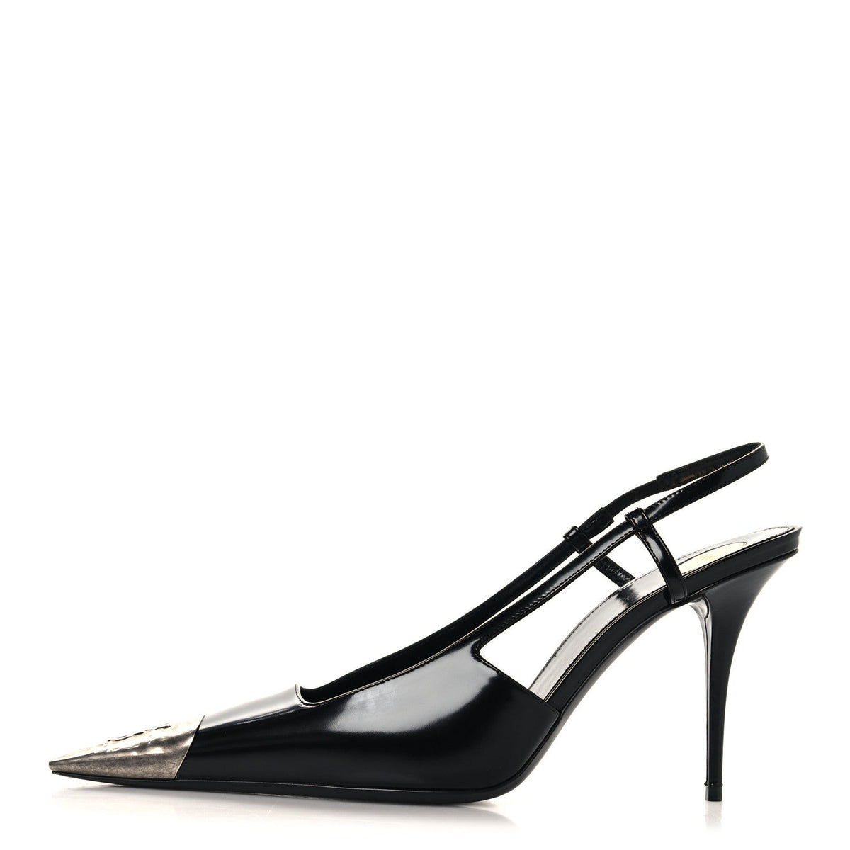 Saint Laurent - Smooth Calfskin Jeanne 90 Slingback Pumps