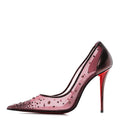 Christian Louboutin - Rete Nappa Laminata Miss Z Degrastrass Perla 100 Pumps
