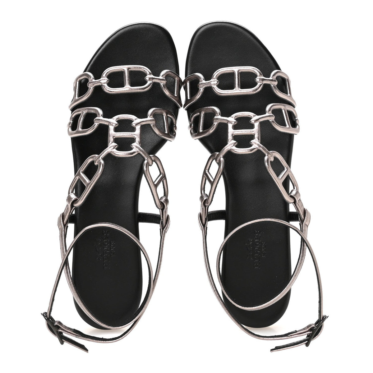 Hermès - Metallic Nappa Naos Sandals