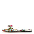 Gucci - Canvas Flora Print Horsebit Slide Sandals