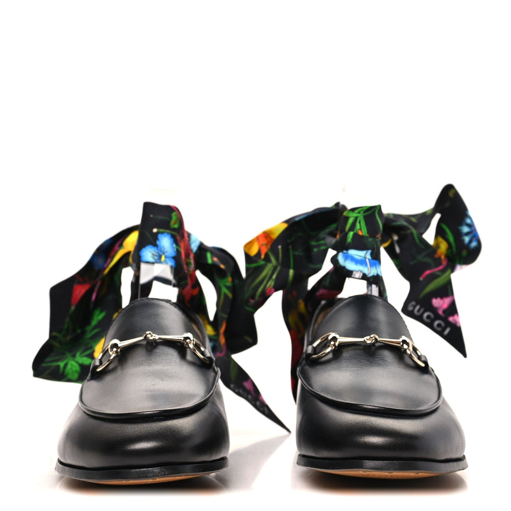 Gucci - Betis Glamour Calfskin Silk Jordaan Loafers
