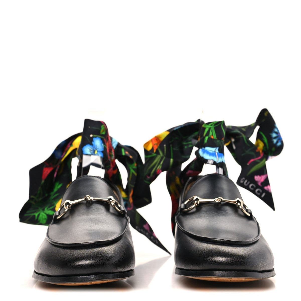Gucci - Betis Glamour Calfskin Silk Jordaan Loafers