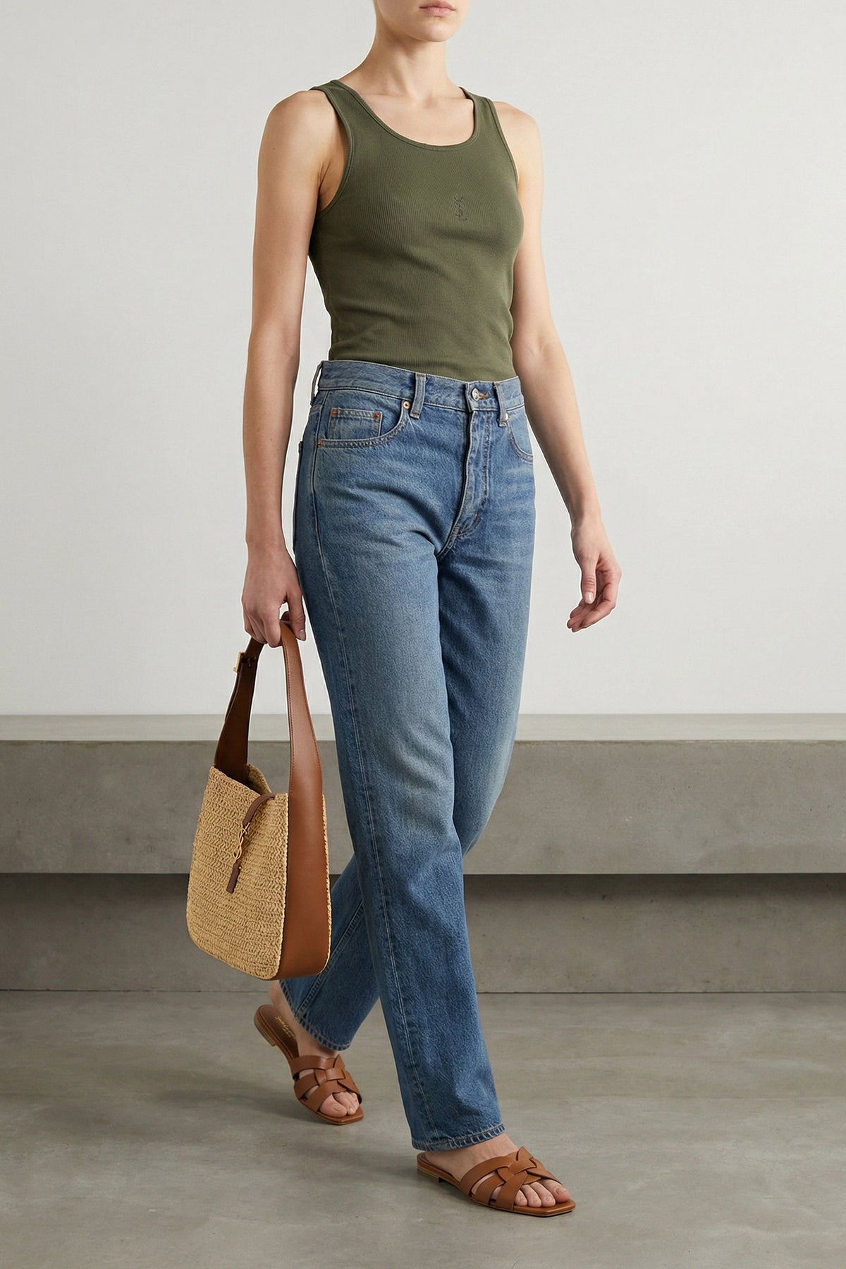 Saint Laurent - Sabot Saint Laurent Con Listini Intrecciati