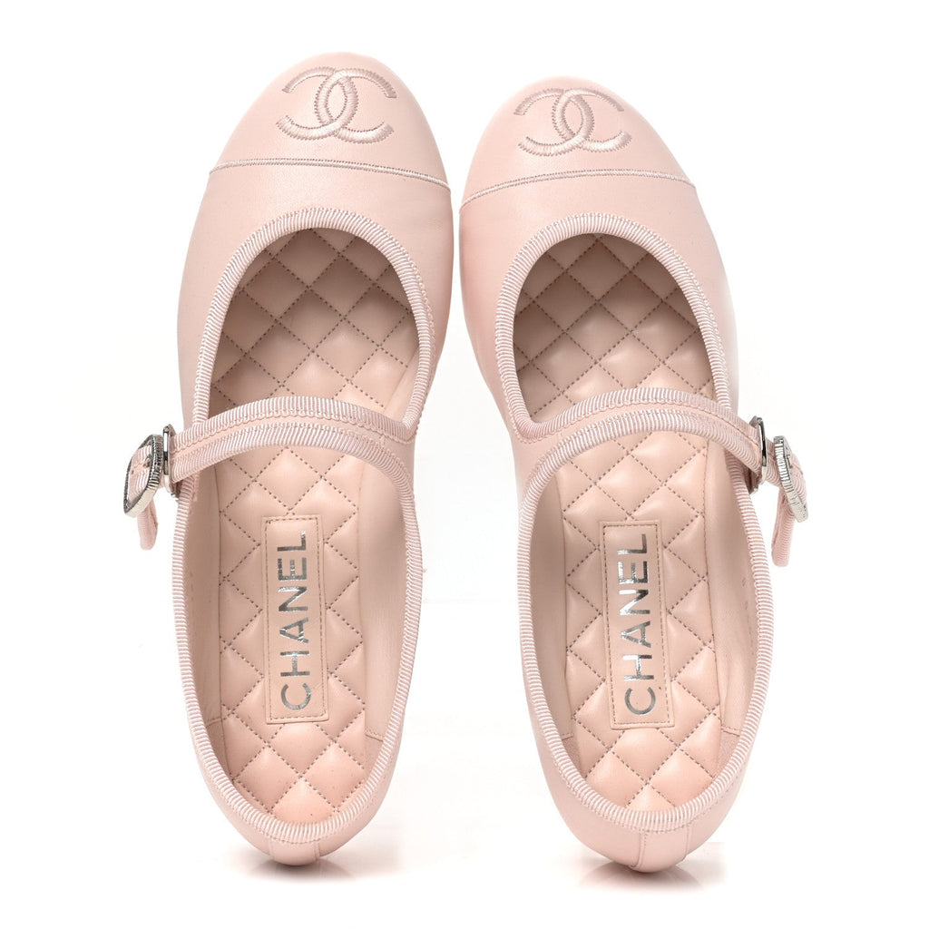 Chanel - Lambskin Mary Jane Flats