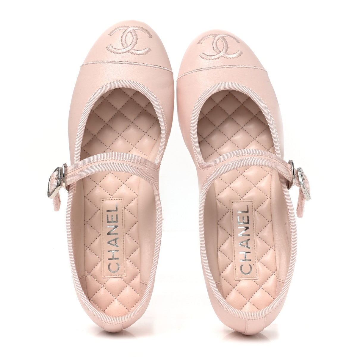 Chanel - Lambskin Mary Jane Flats