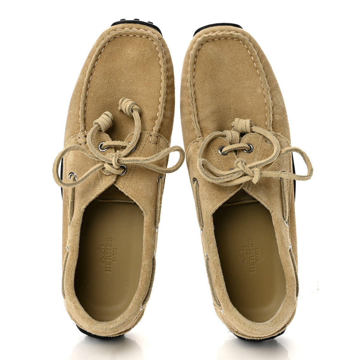 Hermès - Suede Calfskin Member Lazy Loafers