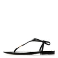 Saint Laurent - Lambskin Monogram Cassandra Slingback Flat Sandals