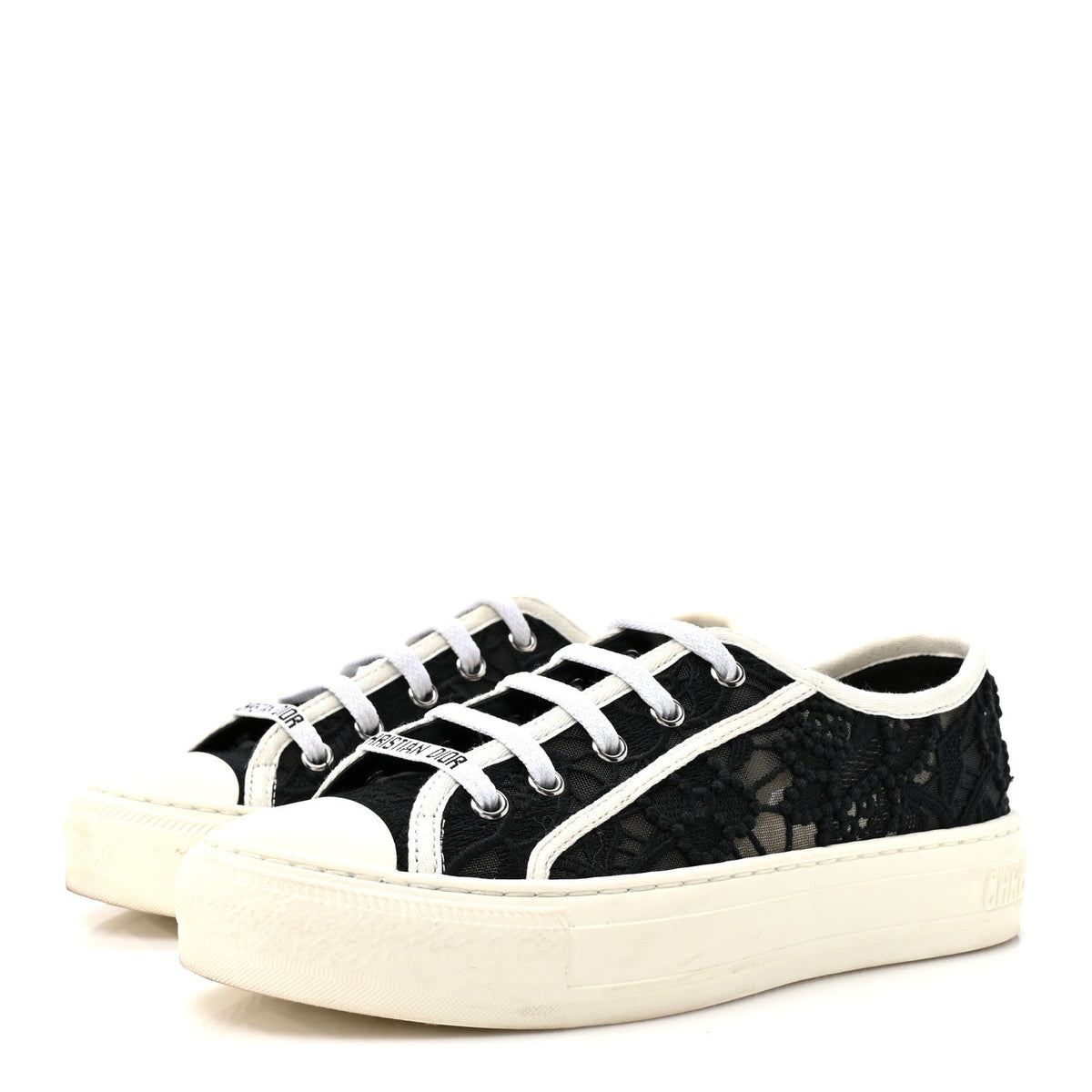 Dior - Macramé Embroidered Cotton Walk’N’Dior Low Top Sneakers
