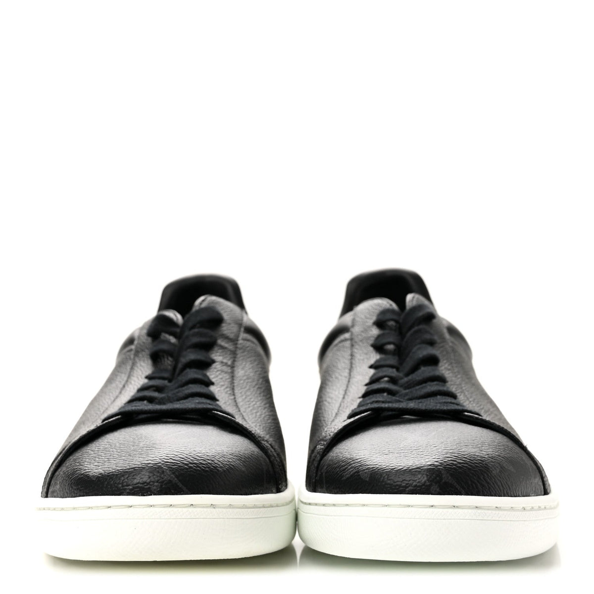 Louis Vuitton - Calfskin Monogram Eclipse Luxembourg Sneakers 10 Black