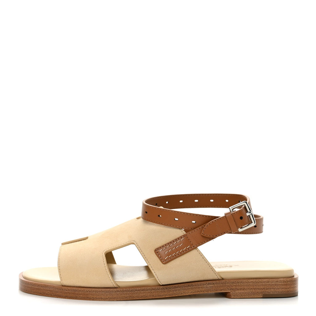 Hermès - Suede Goatskin Calfskin Genius Sandals