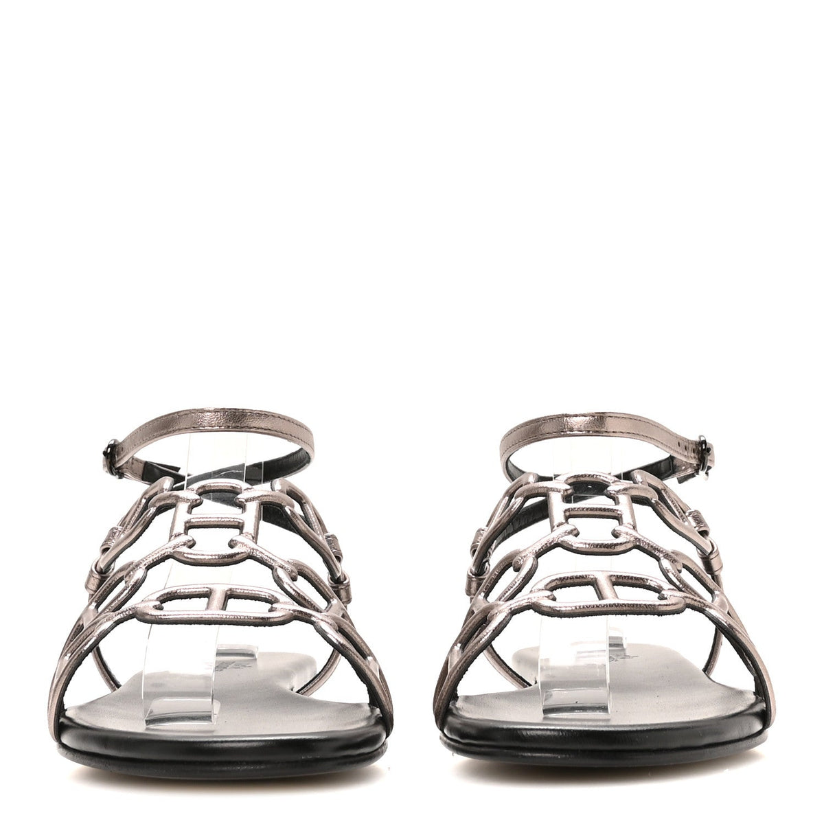 Hermès - Metallic Nappa Naos Sandals