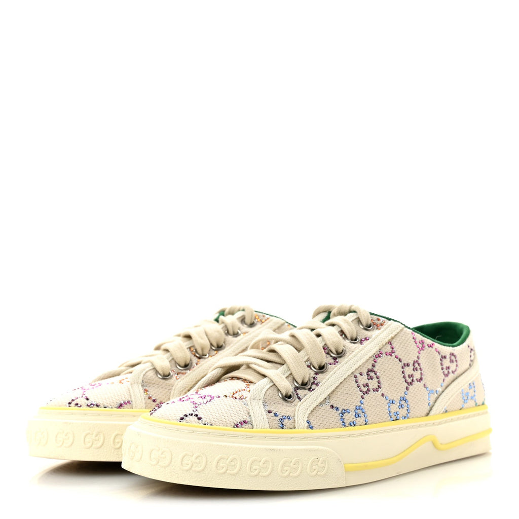 Gucci - Canvas Lame Crystal GG Monogram 1977 Tennis Sneakers