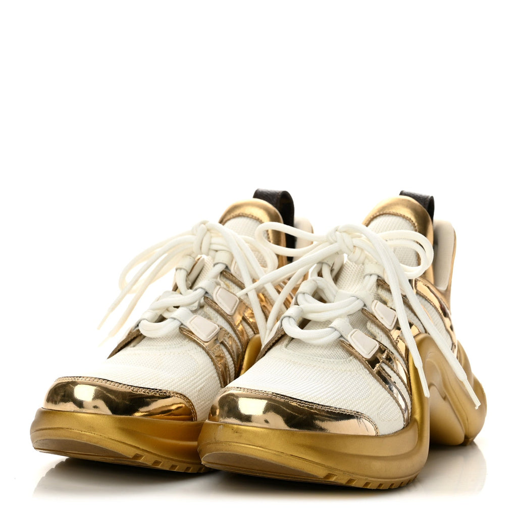 Louis Vuitton - Metallic Calfskin Technical Nylon LV Archlight Sneakers