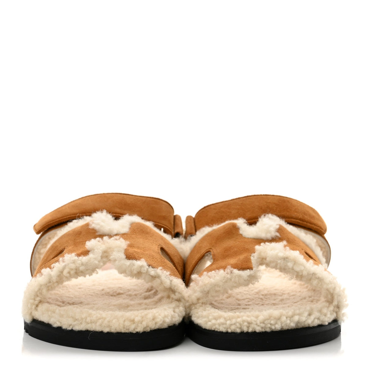 Hermès - Suede Goatskin Woolskin Chypre Sandals