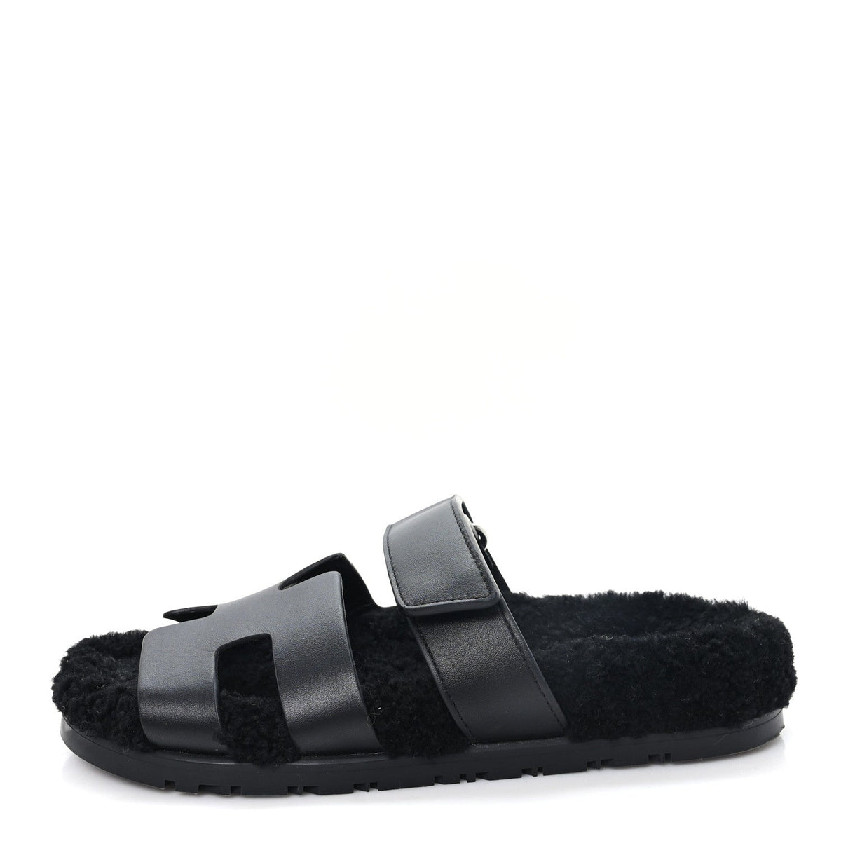 Hermès - Calfskin Woolskin Chypre Sandals