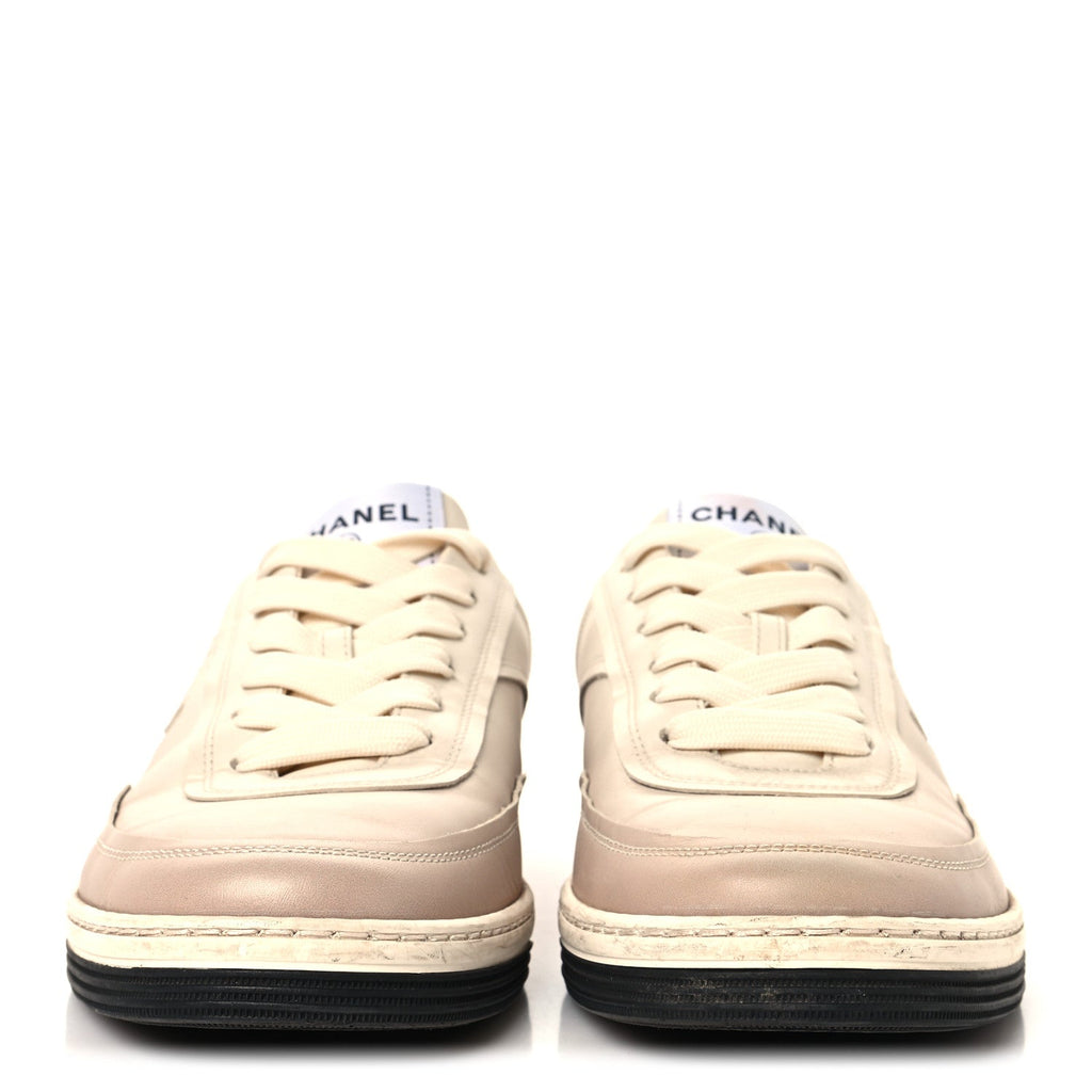 Chanel - Printed Calfskin CC Logo Sneakers