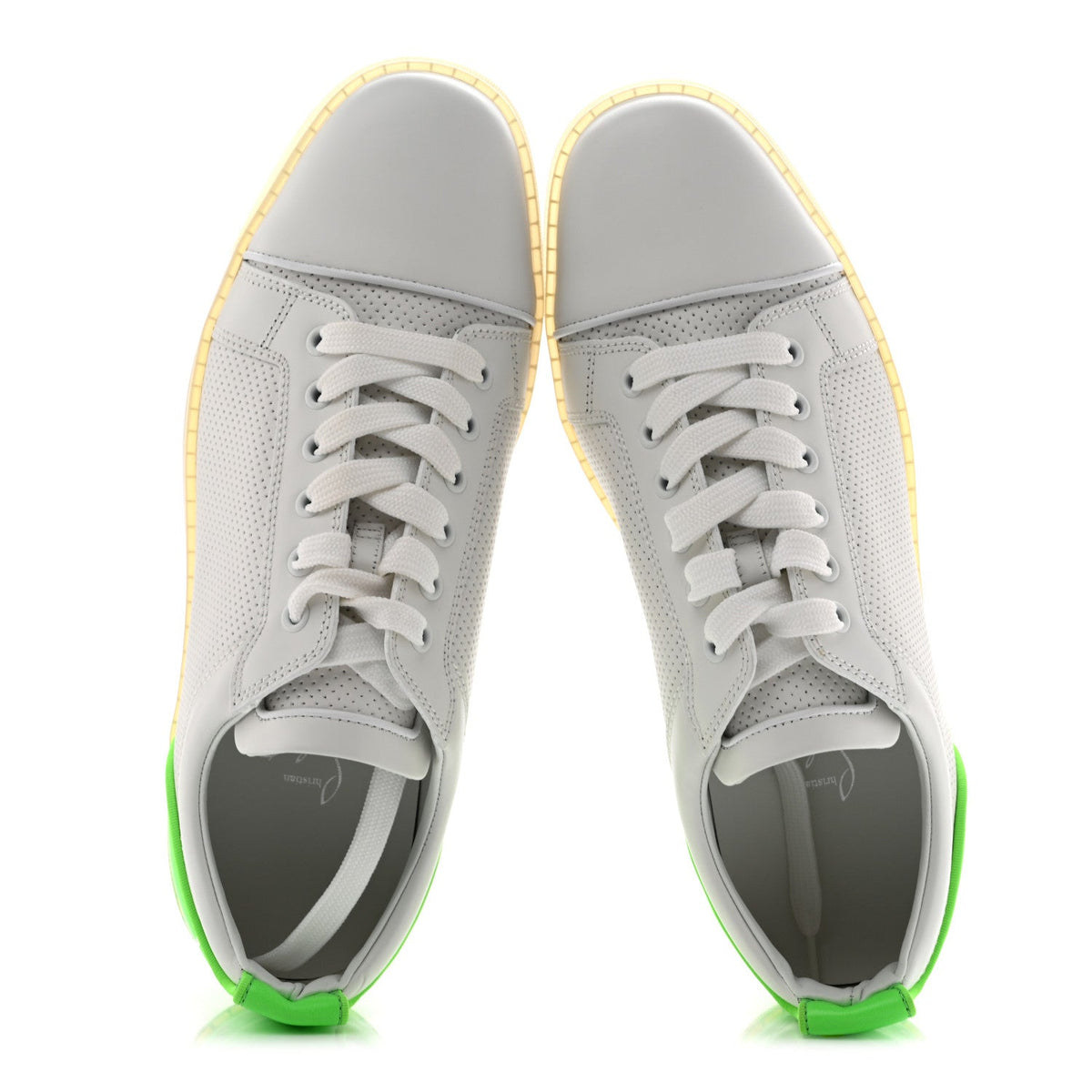 Christian Louboutin - Calfskin Perforated Fun Louis Junior Flat Sneakers