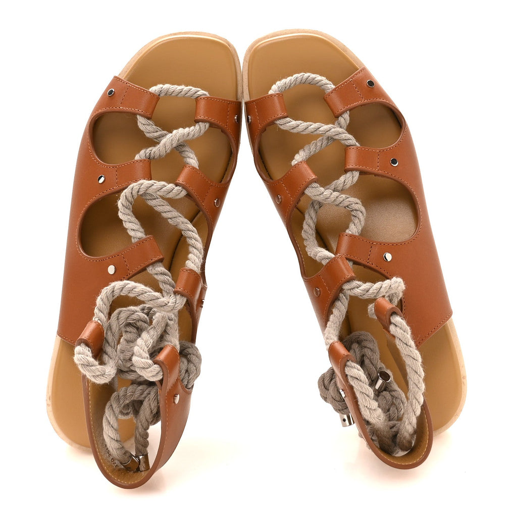 Hermès - Calfskin Cork Medusa 30 Sandals