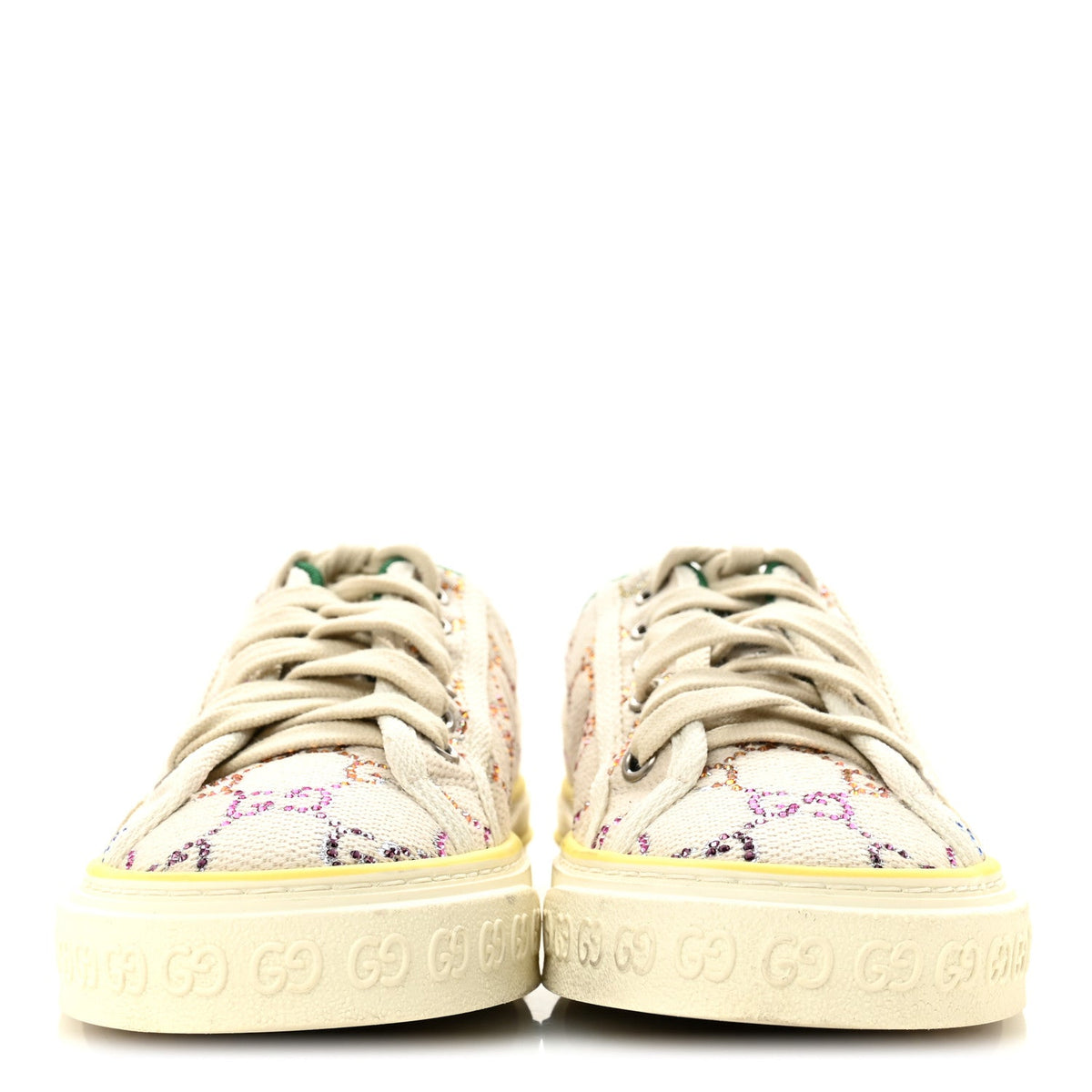 Gucci - Canvas Lame Crystal GG Monogram 1977 Tennis Sneakers
