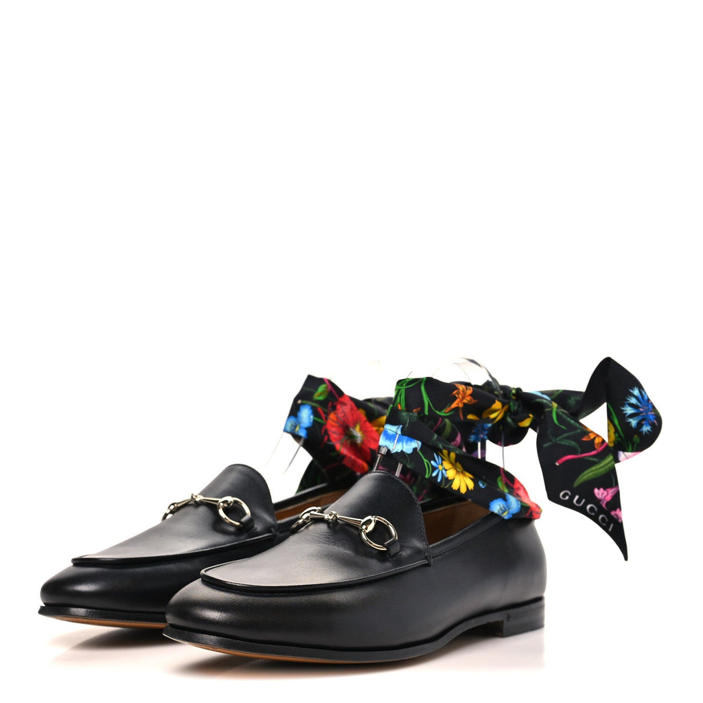 Gucci - Betis Glamour Calfskin Silk Jordaan Loafers
