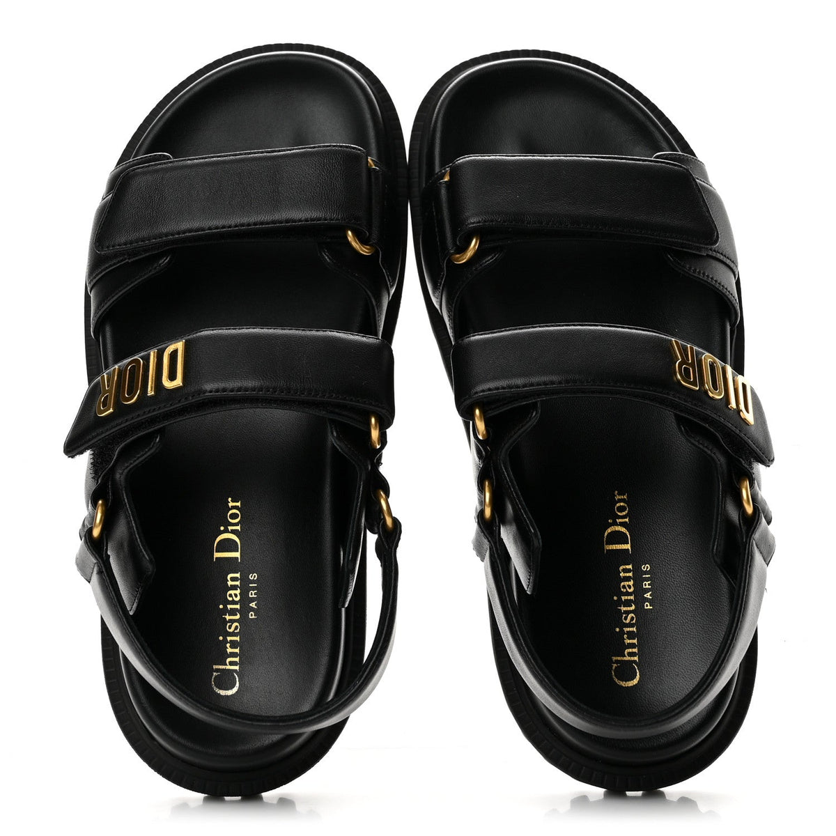 Dior - Lambskin Dioract 10mm Sandals - Black
