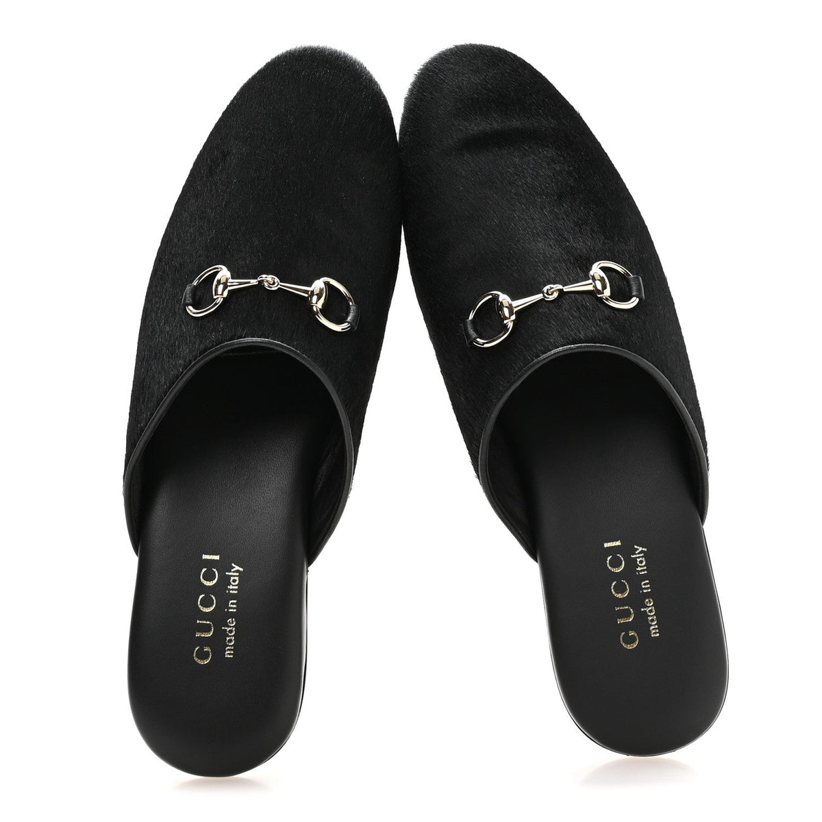 Gucci - Fur Horsebit Mules