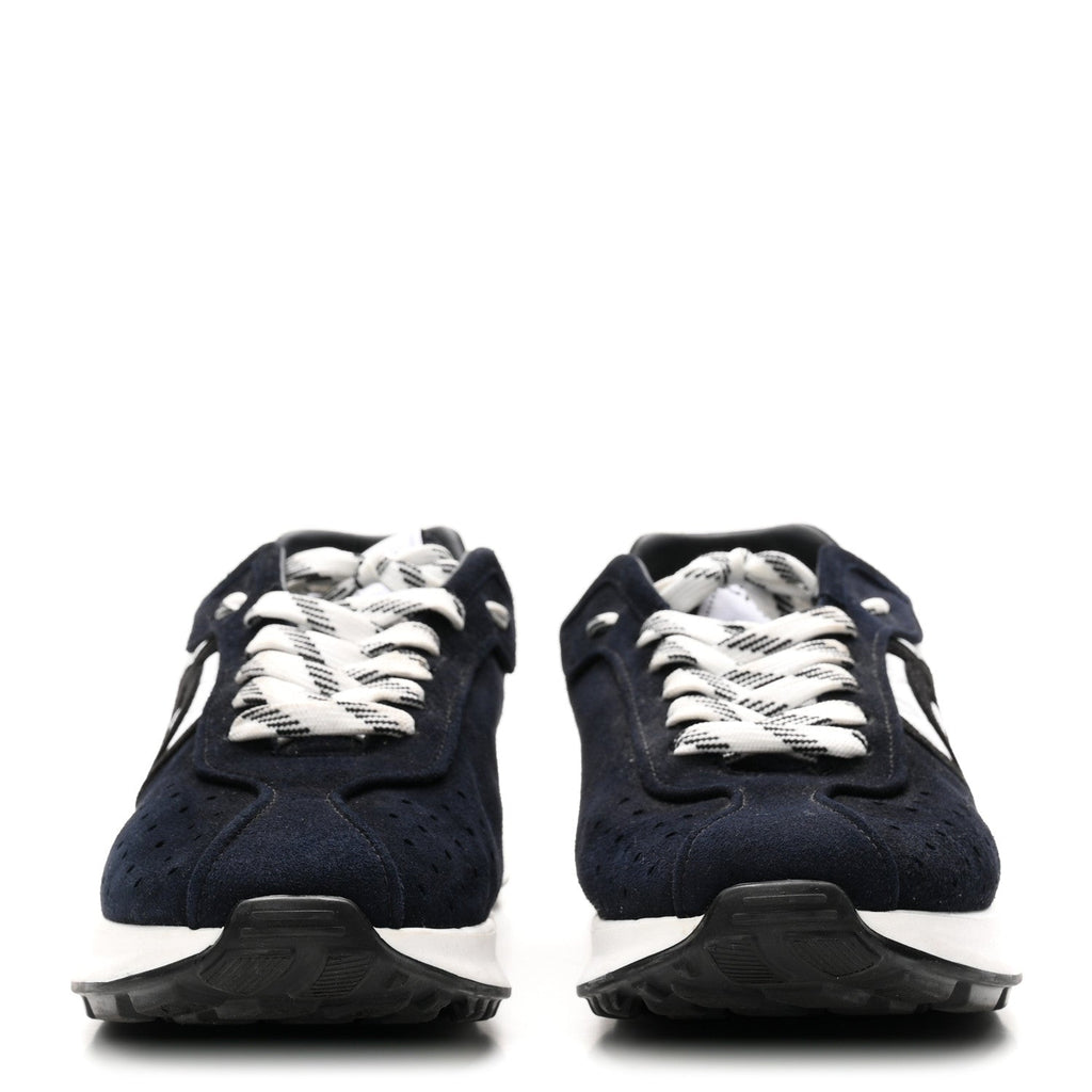 Chanel - Fabric Suede Kidskin CC Sneakers